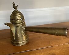 Vintage MCM Middle Eastern Brass Turkish Coffee Tea Pot Dallah  picture