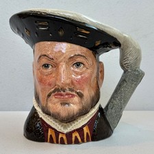 Royal Doulton Henry VIII Large Character Jug D6642 Castle Tower Handle 1975 picture