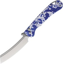 Daggerr Knives Behemoth Slim Blue & White FRN Folding VG-10 Knife FM024SGZH picture