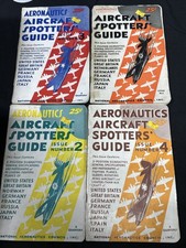 Vintage Set of 4 Aeronautics Aircraft Spotters' Guides WWII Era 1942-44 picture