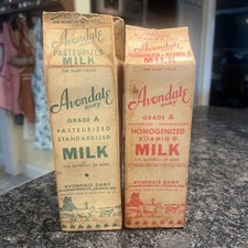 Vintage Avondale Dairy Milk Cartons~Cincinnati OH🥛 picture