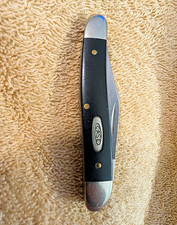1990 Case XX USA 22087 SS Medium Jack 2-Blade Black Handle Pocket Knife picture
