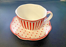 Grace Teaware Josephine Red Cup & Saucer set in great condition picture