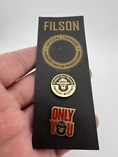 Filson Smokey Bear Pin Set - Set Of 2 Rare Pins - 1 Missing - Incomplete picture