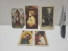 Early 1900's Lot 5 Vintage HOLY CARDS Religious Prayer Ephemera English German picture