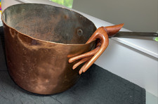 HUGE Antique Copper Pot St Louis Wrought Iron Range 255 14lbs I'M GORGEOUS picture