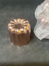 Copper Canele Pastry Molds 4-Pack 2-Inch Bordeaux French Custard Cannele Cake picture