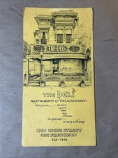 Vintage 1982 Menu The Deli Restaurant San Francisco CA As Is INV-P0210 picture