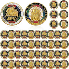 48 Pcs Put on the Whole Armor of God Coins Bulk Christian Challenge Commemorativ picture