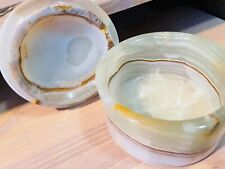 Hand Crafted Onyx Vanity Marble Canister / TRINKET Box/Jar picture