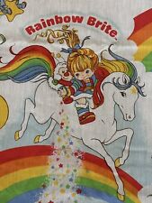 Rainbow Brite Full Flat Sheet 2 Pillowcases 1983 Hallmark Card Vintage USA HTF picture