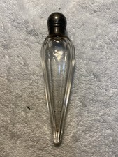 Antique Perfume Bottle Lay down Silver Cap With Makers Marks picture