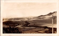 Vintage PhotographLandscape Valley Farms Mountains Sepia picture