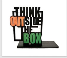 VIBHSA Wooden Think Outside The Box showpiece For Study Table & Home Decor Gift picture