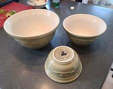 Longaberger Pottery Woven 3 Bowl Set picture