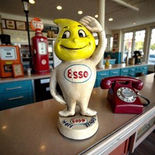 Vintage Style Cast Iron Esso Herr Tropf Coin Bank 9