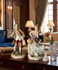 VTG Hand-Painted Porcelain Lefton Colonial Figurines  