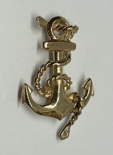 Vintage Nautical Anchor Rope JCE Sterling Silver Lapel Pin (P130) picture