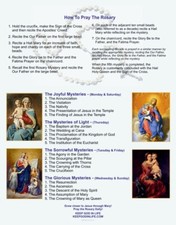 How to Prayer the Rosary LAMINATED  Poster, 11 x 8.5 Inches picture