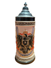 Vintage Handarbeit by Armin Bay German Pewter Lid Beer Stein picture