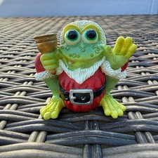 Vintage 1997 Sprogz Santa Frog Christmas Figurine HSC 2