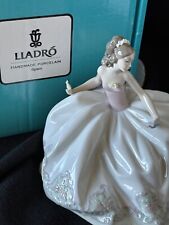 LLADRO “ AT THE BALL”  #5859 Beautiful Lady Dressed In Gown Trimmed in Flowers picture