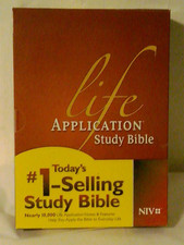 NIV  Tyndale  Life Application Study Bible  Hardcover w/Dust Jacket + Index Tabs picture