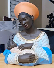 Craft House Christmas Memories Thomas Blackshear Black Madonna Figurine 1994 LE picture