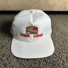 Vtg 90s Leinenkugel's Leinie Lodge Chippewa Falls Brewery Beer SnapBack Hat Cap picture