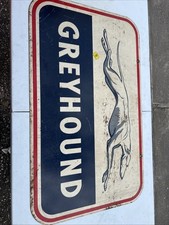 Greyhound Gas Oil Vintage Collectable  Sign 40”x24” Double Sided picture