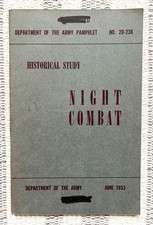 VINTAGE 1953 KOREAN WAR ERA NIGHT COMBAT PAMPHLET NO. 20-236 picture