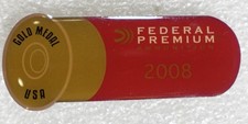 Federal Premium Ammunition Gold Medal Pinback Button 2008 picture