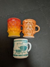 Fire-King 2-Piece Mug Set, 1 Milk Glass Mug picture