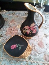 Rare Black German Plankenhammer China with 24k Gold  Beautiful picture