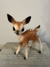 Vtg Norleans Deer Big Eyes Figurine Japan Ceramic MC Fawn Kitschy Christmas picture