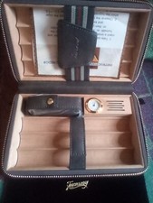 Tesonway Cigar Travel Humidor, Cedar Wood Lined & Tesonway Cigar lighter picture