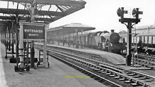 Railway Photo - Whitehaven (Bransty) station with train for Carlisle 1954 c1954 picture