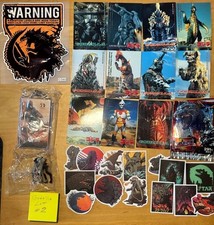 GODZILLA Japan 1995 Amada Godzilla Cards Stickers Vinyl Sticker Keychain Lot #2 picture