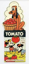 Vintage Disney Tomato Seeds Micky Minnie Mouse View Camera Pluto picture