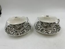 Grace Teaware Porcelain 10oz Floral Teacup & 6in Saucer Set AA02B28008 picture