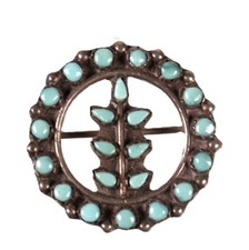 Zuni Pueblo Pin/Pendant ca. 1950  .75