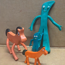 Gumby and Pokey Big Little Matching Figure Lot Vintage 4pc picture