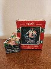 1991 Enesco Lights Camera Kissmas Christmas Ornament Mouse Movie Theme  picture