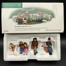 Vtg Dept 56 Christmas At The Park Christmas In The City Figurine Set 56.58661 picture