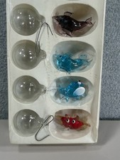 Vintage Ganz Whales & Dolphins w/ Bubbles Blown Glass Floating Tropical Lot of 4 picture