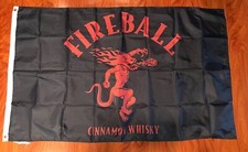 Fireball Whiskey Whisky Cinnamon 3x5ft Banner flag New Bottle Bar Opener Red picture