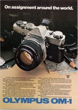 Olympus OM-1 Camera Vintage Magazine Ad 1979 Full Page Photography Print picture
