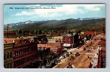 Missoula MT-Montana, Higgins Ave And Business Section, Vintage Postcard picture
