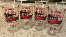 Dodge 400 Beer Glasses 1953 Car Club With 1914 Dodge Images On Back Set Of 4 picture