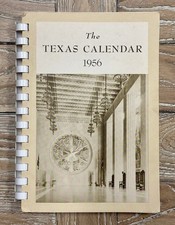Vintage 1956 Texas Calendar Dallas Fair Park Hall of State Photo Mid Century picture